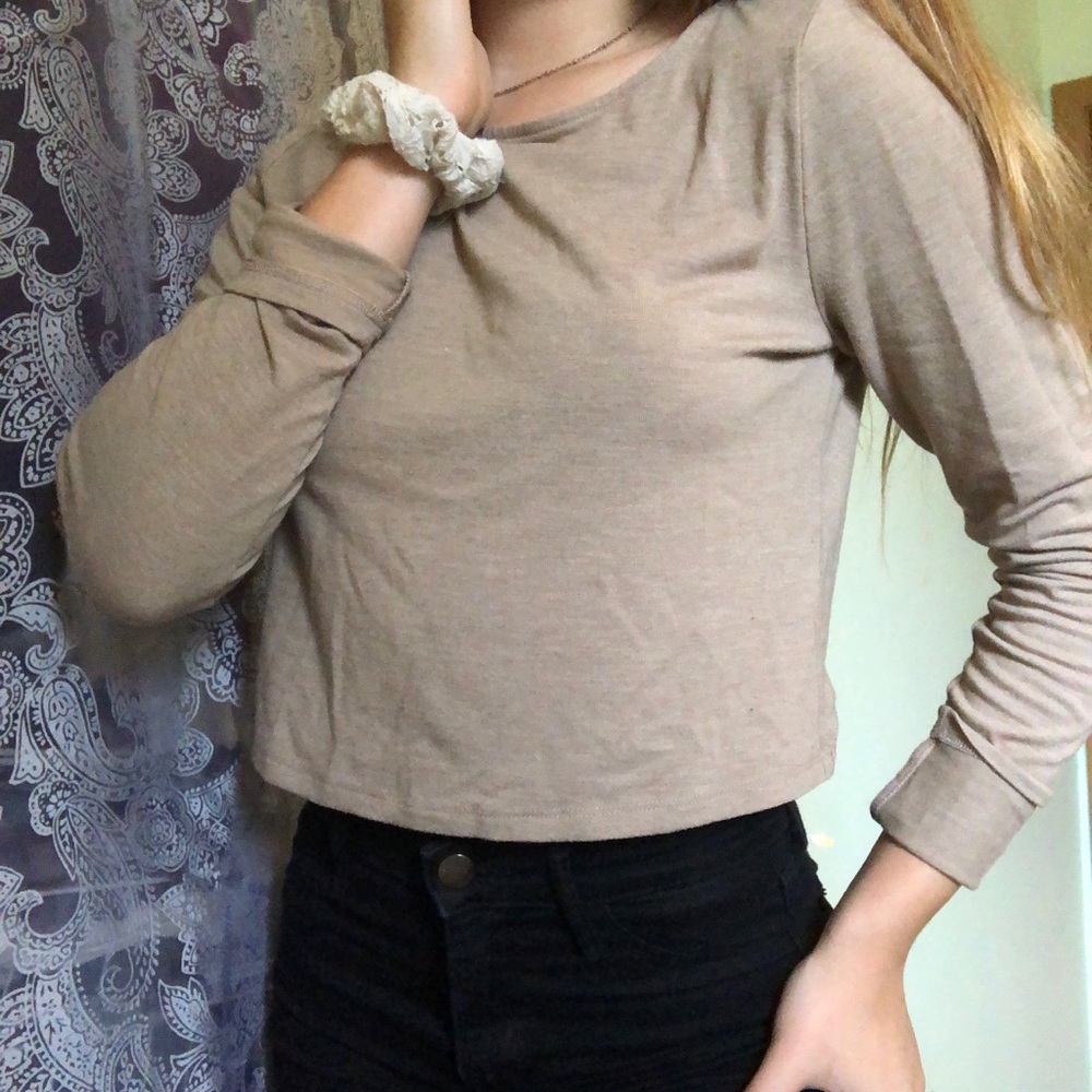 Tan crop top